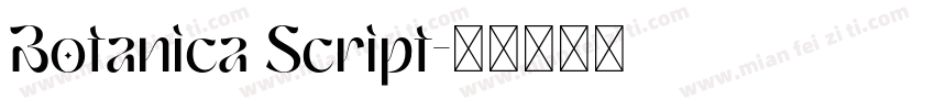 Botanica Script字体转换